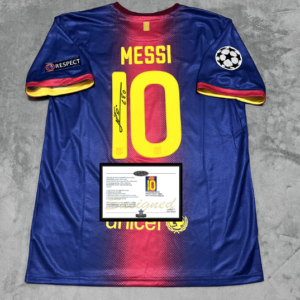 Messi Barcelona signed retro jersey