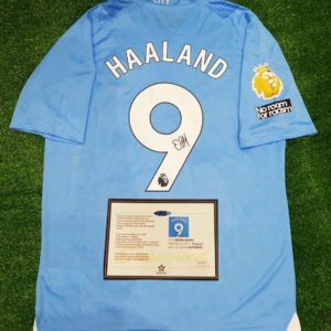 Erling Braut Haaland SIGNED Man City Home Signature Shirt/Jersey + COA