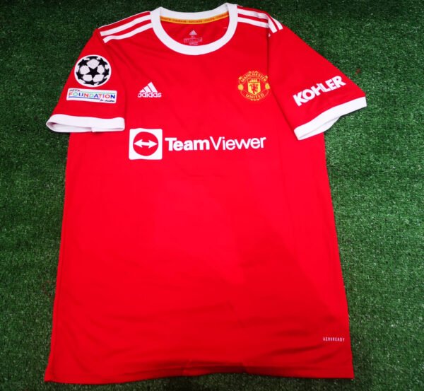 Cristiano Ronaldo SIGNED UCL Man United Home Shirt/Jersey + COA 21/22 - Image 2