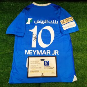 Neymar Jr SIGNED Al Hilal HOME Signature Shirt/Jersey + COA 23/24