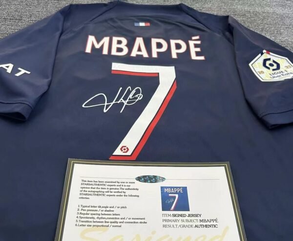 Kylian Mbappe SIGNED PSG Shirt/Jersey (Kylian Mbappe) + COA - Image 2