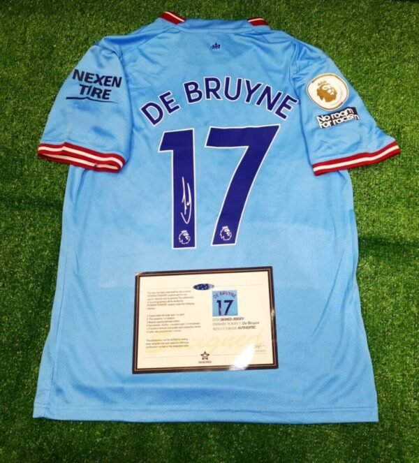 Kevin De Bruyne SIGNED Man City Signature Shirt/Jersey + COA 22/23 23/24