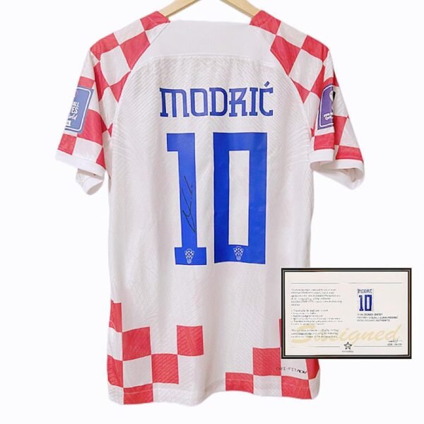Croatia MODRIC 10 2022 SIGNED Shirt/Jersey + COA Luka Modrić
