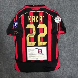 Kaka SIGNED 06/7 AC Milan Signature Shirt Jersey Retro Short Sleeves + COA