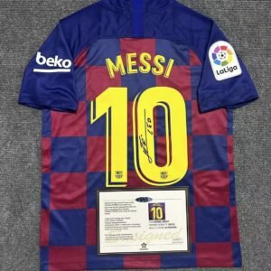 Lionel Messi SIGNED Barcelona HOME 19/20 Signature Shirt/Jersey + COA