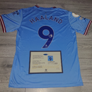 Erling Braut Haaland SIGNED Man City Signature Shirt/Jersey 22/23 + COA