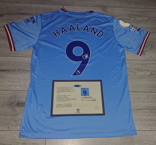 Erling Braut Haaland SIGNED Man City Signature Shirt/Jersey 22/23 + COA