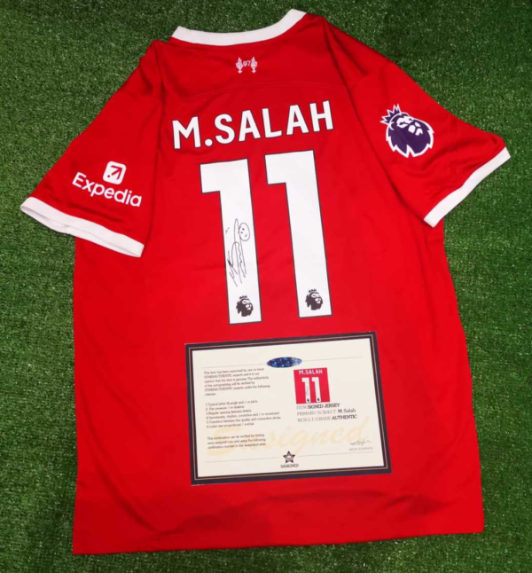 Mohammed Mo SALAH SIGNED Liverpool Signature Shirt/Jersey + COA 23/24