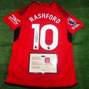 Marcus Rashford SIGNED Man United Signature Jersey + COA 23/24