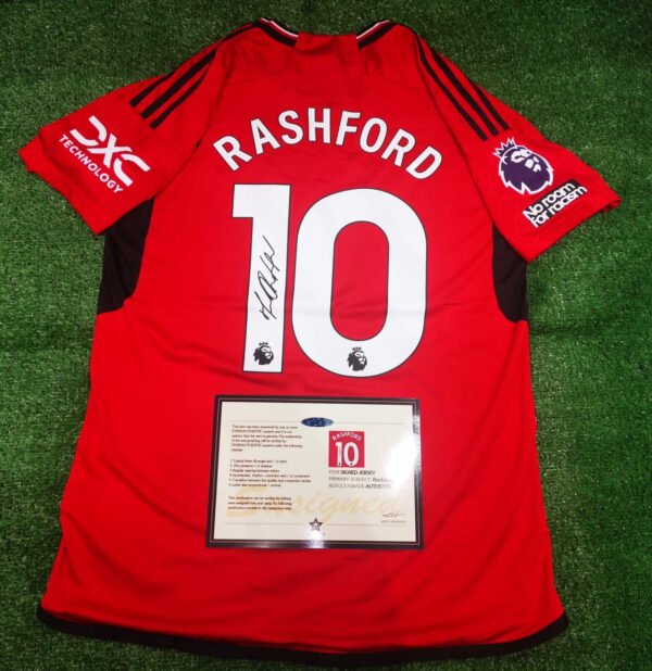 Marcus Rashford SIGNED Man United Signature Jersey + COA 23/24