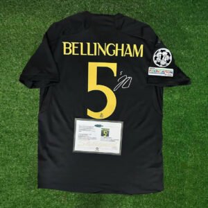 Jude Bellingham SIGNED Real Madrid THIRD Black Signature Jersey + COA 23/24