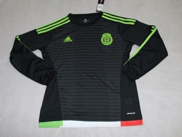 2015 Mexico Home Long Sleeve Retro Jersey