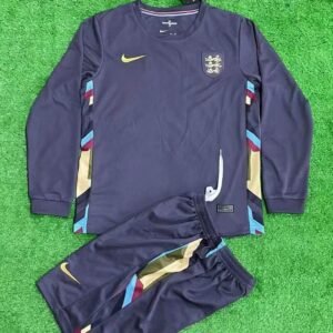2024 England Long Sleeve Euro 2024 Away Kids Jersey