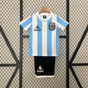 1986 Argentina Home Kids Retro Jersey