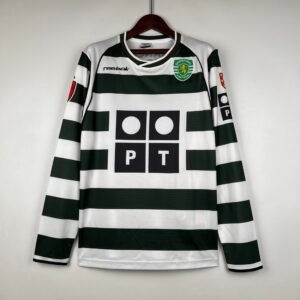 2001-2003 Sporting Lisbon Home Long Sleeve Retro Jersey