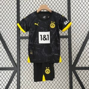 2023-2024 Dortmund Away Kids Jersey