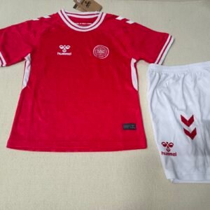 2024 Denmark Home Euro 2024 Kids Jersey