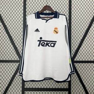 2000-2001 REAL MADRID HOME LONG SLEEVE RETRO JERSEY