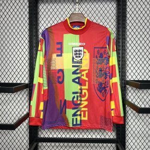 1995-1996 England Home Long Sleeve Goalkeeper Retro Jersey