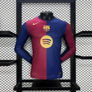 2024-2025 Barcelona Home Long Sleeve Player Version