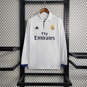 2016-2017 REAL MADRID HOME LONG SLEEVE RETRO JERSEY