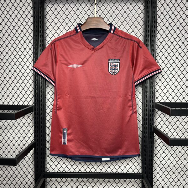 2002 England Retro Away Soccer Jersey
