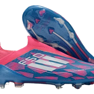 F50 Elite Laceless FG Firm Ground Soccer Cleats - Blue/Pink/White