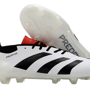 Predator 24 Elite FG Firm Ground Soccer Cleats - White/Black/Red