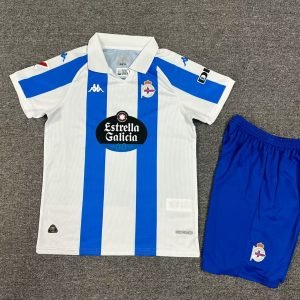 2024-2025 Deportivo La Coruña Home kids Jersey