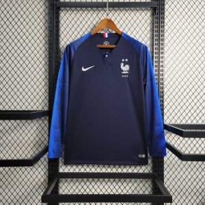 2018 France Long Sleeve Home Retro Jersey