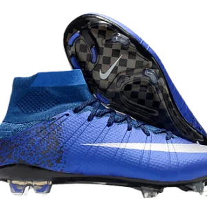 Mercurial Superfly 4 CR7 FG Firm Ground Soccer Cleats - Black/White/Blue