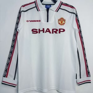 1998 Manchester United Away Retro Long Sleeve Jersey