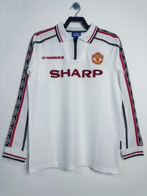 1998 Manchester United Away Retro Long Sleeve Jersey
