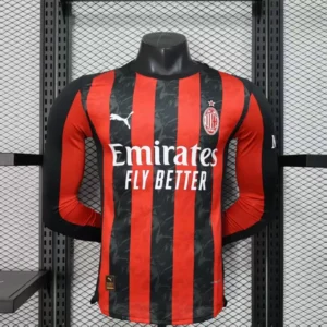 2025-2026 AC Milan Home Long Sleeve Player Version
