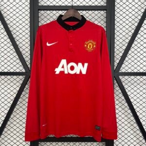 2013-2014 Manchester United Long Sleeve Home Retro Jersey
