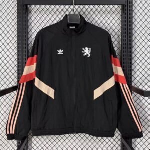 2025-2026 Manchester United Black And White Windbreaker