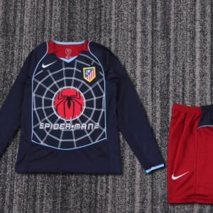2004-2005 Atletico De Madrid Long Sleeve Retro Kids Jersey