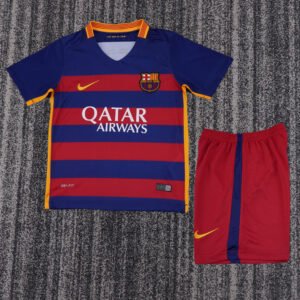 2015-2016 Barcelona Home Kids Retro Jersey