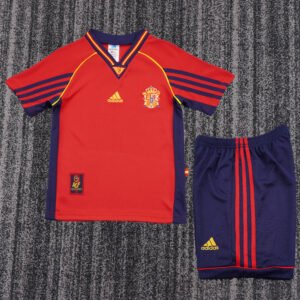 1998 Spain Home Kids Retro Jersey