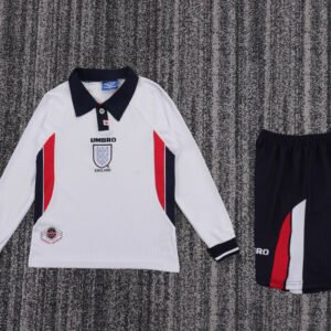 1998 England Long Sleeve Home Kids Jersey