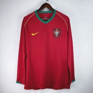 2006 Portugal Home Long Sleeve Retro Jersey