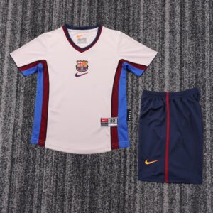 1998-1999 Barcelona Away Kids Retro Jersey