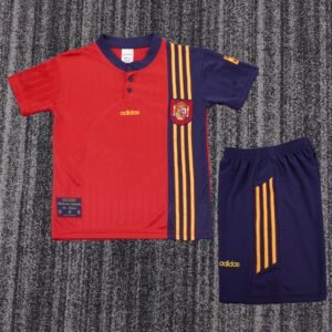 1996 Spain Home Kids Retro Jersey