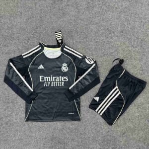 2025-2026 Real Madrid Long Sleeve Away Uniform