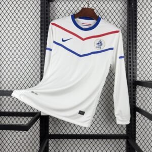 2012 France Long Sleeve Away Retro Jersey