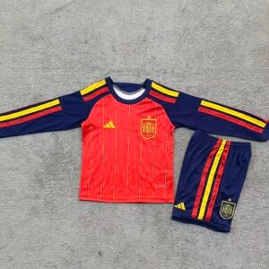 2026-2027 Spain Long Sleeve Home Kids Jersey