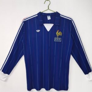 1980-1982 France Long Sleeve Home Retro Jersey
