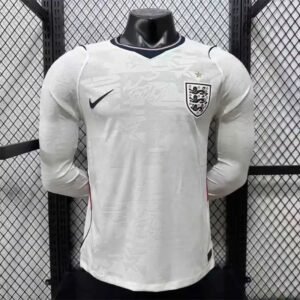 2026 England Home World Cup Long Sleeve Player Version