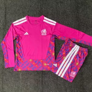 2026-20257 Mexico Goalkeeper Long Sleeve Kids Jersey