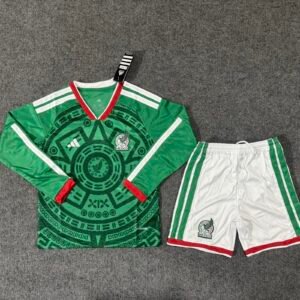 2026-2027 Mexico Home World Cup Long Sleeve Kids Jersey